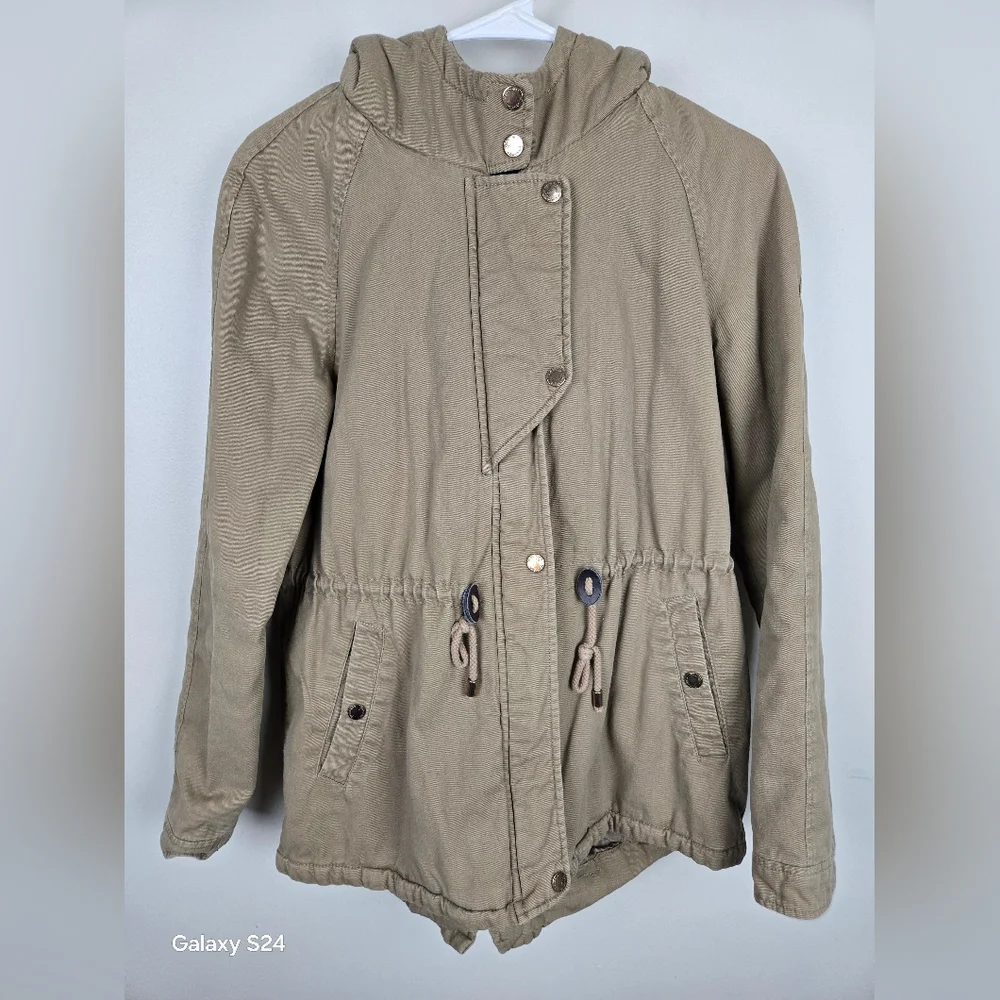 Collection B Women's Utility Jacket in Light Brown - Picture 1 of 14